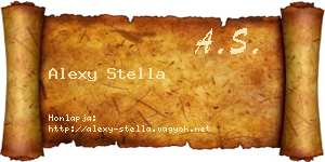 Alexy Stella névjegykártya