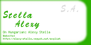 stella alexy business card